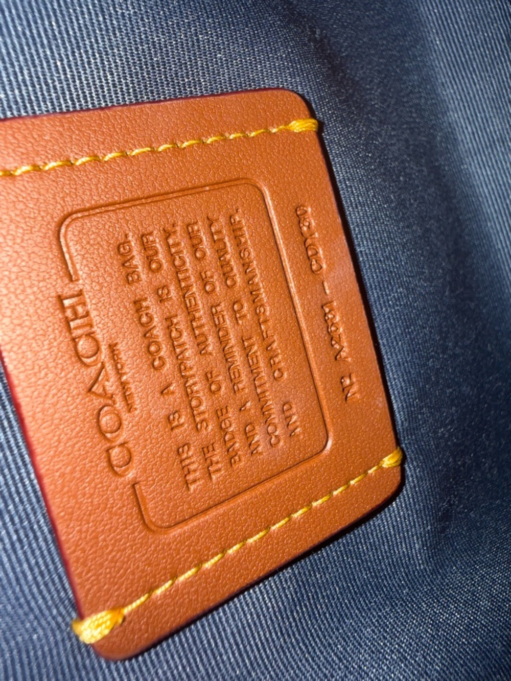 Coach Mini Rowan Crossbody Bag In Loved Denim With Charms - Picture 8 of 13